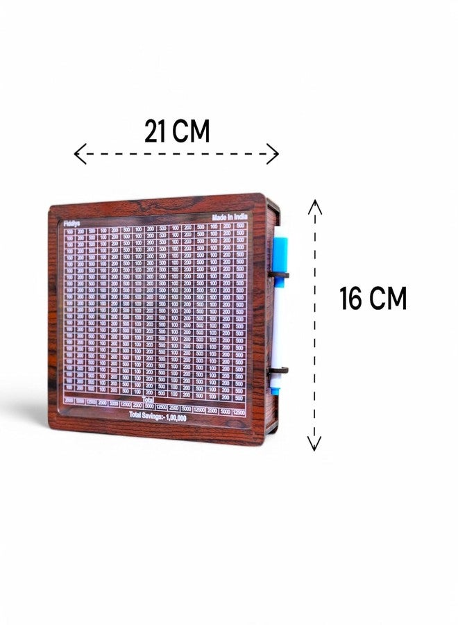 فيدلايز حصالة نقود خشبية من فيدليز للأطفال من عمر سنتين إلى ست سنوات، صندوق تحدي الادخار، صندوق نقود، هدية تعليمية للأطفال (حامل أقلام 100000) - Image 3
